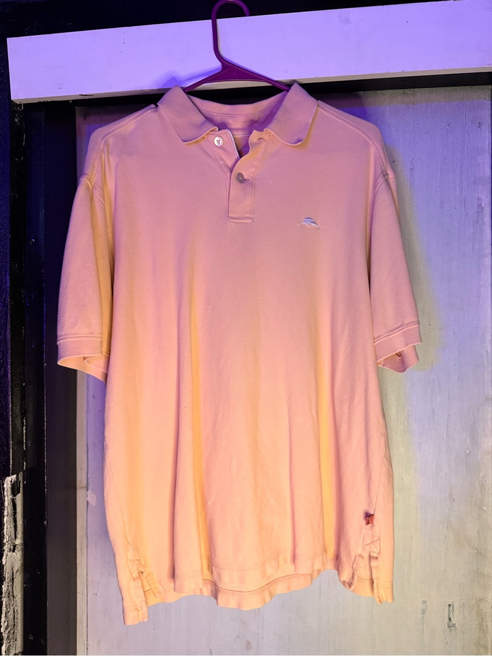 Tommy Bahama Peach Golf Polo Shirt - Soft Short Sleeve